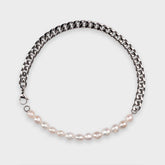 10MM CUBAN & FRESHWATER PEARL CHAIN